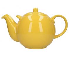 London Pottery Théière Globe avec passoire, Céramique, Jaune, 10 Cup (3 Litre)