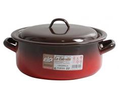 Esmaltaciones LÃ©toile feu Casserole Ã©maillÃ©e avec Couvercle 22 cm 3,4 L