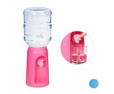 Relaxdays 10027938_52, Distributeur dâEau avec rÃ©servoir et Robinet, Fontaine de Bureau, 4,5 l Plastique, H x D: 47,5 x 17 cm, Rose, PP, 1 Ã©lÃ©ment