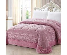 PETTI Artigiani Italiani - Il Filo - Couette de lit 2 Personnes Matrimoniale (260x270 cm) Rosa Rosa