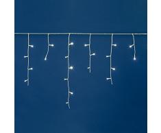 Stalactite 10,8 x 0,6 m, 255 LED Blanc Chaud, câble Blanc, avec contrôleur à mémoire, Rideaux Lumineux, lumières de Noël