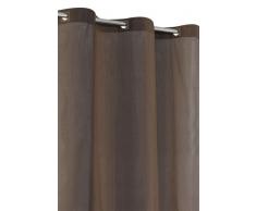 Rideaudiscount Rideau 140x240 cm à Oeillets Marron Chocolat