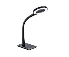 Trio Leuchten 527290102 Lampe de table, Plastique, Noir, 13.5 x 13.5 x 35.0 cm