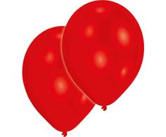 amscan Lot de 10 Ballons de baudruche Rouge 27,5cm