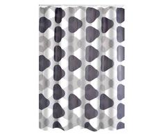 Ridder 33367S-350 Rideau de Douche Triangle avec Anneaux PEVA Gris 180 x 200 cm