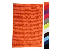 MSV Tapis de Bain Chenille, Orange, 40 x 60 cm