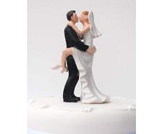 DreamWedding-UK Figurines pour dÃ©coration de gÃ¢teau de Mariage - Couple drÃ´le et Insolite Assis ou Debout en rÃ©sine Artificielle - Dimensions 5Â x 12Â x 12Â cm