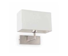 Faro Barcelona - Roda - Lampe murale, en nickel opaque, 1Â x E27, 60Â W