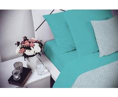 ELEGANT CL-EL-ACQUA-2PST Ensemble de draps de lit, Vert Eau, Double, Microfibre