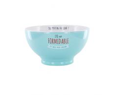 DITES LE AVEC DES MOTS MO0552 Bol Formidable M12, CÃ©ramique, Vert, 16,5 x 16,5 x 8,9 cm