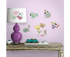 Room Mates 54118 Stickers muraux Fleurs Pastel, Multicolore, 48 x 8 x 8 cm