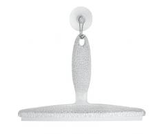 iDesign raclette douche, grande raclette vitre en plastique pour douches, miroirs ou fenÃªtres, raclette essuie-glace pour douche avec ventouse Ã fixer, transparent