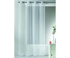 Home Maison HM6970398 Voilage BrodÃ©e Fantaisie Etamine Polyester Blanc 140 x 260 cm