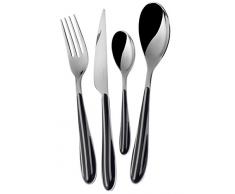Bugatti ZBNU-013F50 Zebra Ménagère de 24 Pièces Service de Table SAN/Acier Noir 22 x 8 x 30 cm