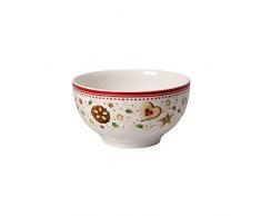 Villeroy & Boch Winter Bakery Delight Bol avec motifs Ã©toiles filantes, Porcelaine Premium, Blanc/Rouge