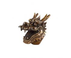 lachineuse TÃTE de Dragon Chinois Antique - Statuette Réalisée en Cuivre
