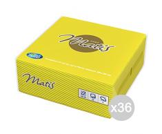 Matis Set de 36 Serviettes de Table 38 x 38 cm Jaune 40 pièces 2 Plis colorés Cuisine et Table