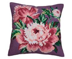 Collection DArt 5042 Rose Chou Kit de Coussin Gros Trous Coton Multicolore 50 x 45 x 0,1 cm