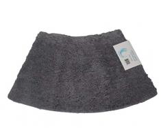 Cazsplash Quadrant Mini incurvÃ© Tapis de Douche, Coton, Gris, 42Â x 26Â x 5Â cm