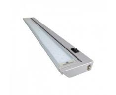Rolux 3008300900 A +, réglette LED 9 W, Blanc chaud/aluminium argenté 913 mm