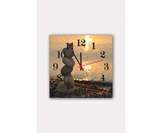 Bonamaison Horloge Murale en MDF, Multicolore, 30 x 30 cm