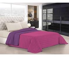Elegant Couette dété crème/Gris foncé, Single, Violet/Fuchsia, 1 Place