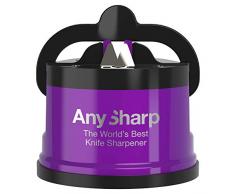 ANYSHARP Pro Aiguiseur de Couteaux (MÃ©tal) avec Ventouse (Violet)