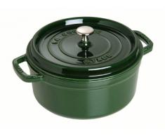 Staub Fonte 1102485 Cocotte Ronde Majolique Basilic 24 cm