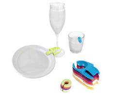 Bar Originale Partie piÃ¨ces Assiette Lot de Pinces et marqueurs de Verre