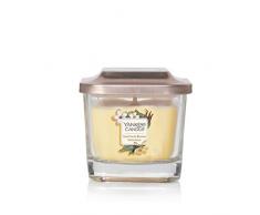 Yankee Candle Elevation Collection avec Couvercle de Plate-forme Petite Bougie Carrée à 1 Mèche, Sweet Nectar Blossom