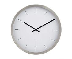 AmazonBasics Horloge murale moderne, nickel, 30,5 cm