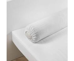 Douceur dIntérieur Protège Traversin Molleton Uni Coton Blanc 45 x 145 cm