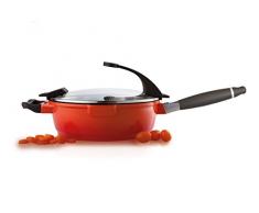 BergHOFF 2304904 Sauteuse avec Couvercle Fonte daluminium Orange 24 cm