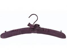 Le Cintre FranÃ§ais - Pack de 100 - CHARM 38 PRUNE Cintre Tissu Satin Prune 38x4x14 cm