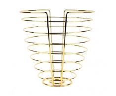 pt, PT3260GD Corbeille à fruits Cone Linea Métal Or doré D25 x H24 cm