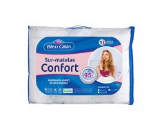 Bleu CÃ¢lin Sur-Matelas de Confort Anti-Transpiration TopCool Blanc 160x200 cm SBOB40