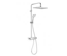 Roca Deck A5A9C88C00 – Colonne de douche thermostatique – T Square Chrome