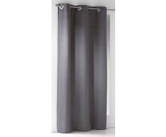 douceur dintÃ©rieur rideau a oeillets carres 140x240 cm suede suedine anthracite