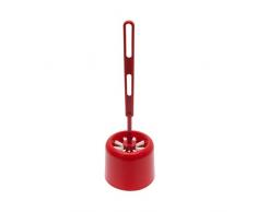 FRANDIS 190721 Pot Ã Balai + Brosse WC -Ã 11 x 35 cm - Rouge