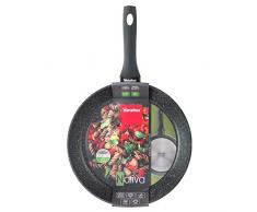 Metaltex NATIVA - Poêle en Aluminium Forgé 30 cm avec Granite Effect Anti-Adhésif STONE-TEX