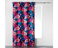 douceur dintÃ©rieur rideau a oeillets 140x260 cm polyester fun flowers prune