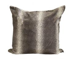 Just Contempo Housse de Coussin en Fausse Fourrure Nordique, Taupe, 45,7Â x 45,7Â cm, Polyester, Taupe Grey, 18 x 18 inches