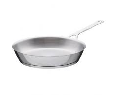 Alessi Pots&Pans Poêle en Acier Inoxydable 18/10 Argenté, Ø 28 cm