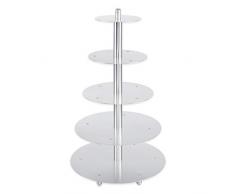 thermohauser 5000163935 Présentoir à gâteaux rond 5 étages en aluminium