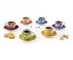 Excelsa Dripping Lot de 6 tasses Ã cafÃ© en porcelaine