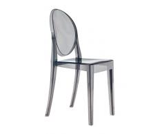Kartell Victoria Ghost Chaise Colorée 38 x 89 x 52 Centimeters Fume