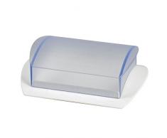 Westmark 21162270 Beurrier de Table avec échelle en Blanc/Transparent, Plastique, 16 cm