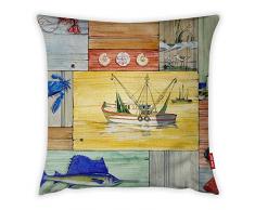 Bonamaison Housse de Coussin Multicolore 45 x 45 cm