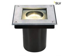 spot de sol encastré - carré - gu10-35 watts - slv dasar carré - ip67 - inox