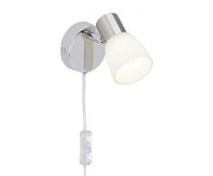 Brilliant G46112/77 Janna Applique Murale LED avec Interrupteur 4 W E14 450 V Acier/Chrome